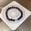Pulsera de Abalorios con Forma de Serpiente de Amatista Nuevo Estilo Chino Retro Pulsera Versátil Diseño Elegante de Nicho Joyería de Mano para Mujeres