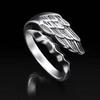 Anillo hombre moda personalidad ángel y diablo pareja dedo índice Moda Red social anillo punk hip hop fábrica al por mayor
