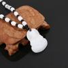 Collar con colgante de cuerda retráctil ajustable de Buda Guanyin de jade blanco de imitación, collar de amor para hombres y mujeres, se venderá como regalo al por mayor.