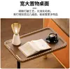 Mesa Auxiliar Multifuncional Ajustable, Gabinete de Noche para Dormitorio, Mesa Cuadrada Pequeña para Balcón, Mesa de Café Móvil, Mesa Lateral para Sofá de Sala