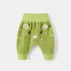 Pantalones de Felpa para Bebé para Otoño e Invierno, Ropa Exterior Delgada con Felpa Integrada para Bebés, Pantalones de Algodón con Fondo Amplio para Niños y Niñas, Pantalones Térmicos para Niños Pequeños