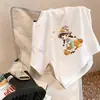 Camiseta Infantil de Algodão Puro Estampada de Manga Curta 2026 Verão Nova Marca de Moda Desenho Animado Algodão Puro Tops Casuais para Crianças de Meio Porte e Grandes Camiseta da Moda