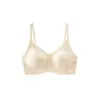 Lingerie Feminina para Seios Pequenos, Sem Costura, Sem Aro, Com Bojo Fixo Integrado, Sustentação Lateral, Sutiã de Renda Bonito nas Costas para Outono e Inverno