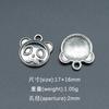 Acessórios DIY Colar Cabeça de Panda Pingente Pulseira Bonito Animal Acessórios Bolsa Zíper Chaveiro Pingente
