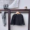Camiseta de Algodón de Manga Larga para Niños Nueva Colección Primavera y Otoño 2025 Estilo Coreano Color Sólido Camiseta Básica de Algodón para Niños y Niñas Tops para Bebé