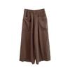 Liquidación de Pantalones de Lino de Pierna Ancha para Mujer, Nuevo Estilo de Otoño, Diseño de Cintura Elástica, Pantalones Largos Artísticos Vintage para Mujer
