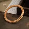 Pulsera de Perlas en Forma de Píldora de Sándalo Laoshan Artesanía Fina Pulsera de Perlas Budistas Pulsera de Sándalo Verde Material Viejo de Alta Densidad para Hombres y Mujeres