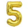 Balão decorativo de folha de alumínio dourado prateado digital de 32 polegadas para aniversário de um mês