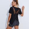 Blusa Bonita de Costas para o Verão Roupas de Yoga Novas Europeias e Americanas Tops Femininos Malha para Academia Moda Respirável Secagem Rápida Roupas Femininas