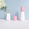 En stock botella cónica blanca de espuma de 60 ml, botella espumadora de PET para mousse de 100 ml, dispensador portátil de espuma facial