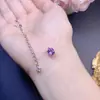 Colar de Pedras Preciosas Coloridas Naturais Chegou! Roxo Sedutor, Corpo Totalmente Puro, Cor Fogo Cintilante, Cravação de Precisão em Prata 925