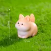 Micro paisaje creativo lindo animales besándose casa de muñecas decoración diy accesorios mini escritorio coche pequeños adornos