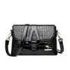 2026 Bolsa Feminina de Couro Patente de Uma Alça Bolsa Transversal de Designer Luxuoso Grande Capacidade Padrão Crocodilo Bolsa de Alta Qualidade