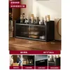Caja de Almacenamiento Cosmético Cajón de Escritorio Tipo Madera Almacenamiento Encimera Perfume a Prueba de Polvo Gabinete Pequeño Estante de Almacenamiento de Mesa