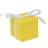 Caja de Regalo Cuadrada de Cinta Multicolor Recuerdos de Boda Caja de Dulces Fiesta Regalo de Agradecimiento Festivo Caja de Papel al por Mayor
