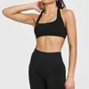 Sutiã Esportivo Europeu e Americano de Alça no Pescoço para Mulheres Verão Sensação Nude com Bojos Peça Externa Top Justo Treino Fitness Yoga