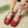 Mocasines planos de talla grande transfronterizos europeos y americanos para mujer, zapatos náuticos de verano de corte bajo sin cordones, zapatos de pezuña de cerdo con punta dividida de herradura