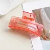 Nuevos pasadores de garra color gelatina para cabello grueso, accesorios para el cabello elegantes y exquisitos para recogidos en la parte posterior de la cabeza, pinzas de tiburón