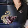 Broche de strass de alta qualidade europeu e americano, broche de liga para senhoras, variedade de pinos opcionais de alta qualidade, broche delicado