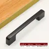 Alça Preta Liga de Alumínio Puxador de Armário Guarda-Roupa Puxador de Móveis de Armário Minimalista Moderno Nórdico Sólido Espessado