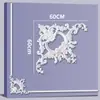 Tira de Borda para Parede de Fundo de TV com Flor de Canto Francês em Linha de PU Imitação de Gesso Tira Decorativa Teto Estilo Europeu Americano