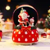 Bola de cristal de Natal produto novo transfronteiriço caixa de música, caixa de música criativa com neve brilhante Papai Noel, presente de feriado