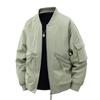 Figura 3D Jaqueta de Voo Masculina Primavera Nova Solta Ferramenta Roupa de Beisebol Casual Moda Masculina Marca Gola de Beisebol Americana