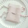 Bolsas de Microfibra Personalizadas para Joyería con Cierre de Cordón, Bolsitas de Terciopelo para Pendientes y Anillos, con Impresión de Logo
