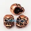 Accesorios para joyería DIY cuentas de hueso de calavera súper mini microincrustadas chapadas en oro negro oro blanco oro rosa