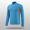 Camiseta de Manga Larga de Secado Rápido para Hombre de Comercio Exterior Primavera y Otoño Camiseta Casual de Cuello Semi-alto con Cremallera Ropa Deportiva para Exteriores Running Fitness para Hombre