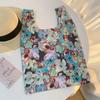 Bolsa mensageiro pequena com flores frescas, bolsa retrô de lona para estudantes, nova bolsa de ombro estilo estrangeiro, atacado, tudo combinando