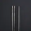 Palillos Cuadrados de Acero Inoxidable 316 Vajilla Doméstica Cocina Personalizada Aislados Huecos Familia Coreana Antideslizantes Palillos Plateados