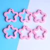 Macaron estrella de cinco puntas 30mm acrílico color sólido estrella colorida hueca ciruela llavero material colgante diy