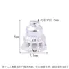 Plata de Ley S925 Plata Blanca Lisa Pagoda Estilo Étnico Versátil Cabeza de Buda Sombrero de Buda Juguete de Cuentas Hecho a Mano para Bricolaje Accesorios