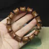 Pulsera de Bambú y Palo de Rosa Negro, Cuentas de Buda Ascendente, Joyería de Rosario para Hombres y Mujeres, Regalos de Joyería para Manos