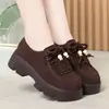 Nuevos Mocasines de Mujer Otoño 2026 Zapatos de Cuero para Uso Diario Casual, Versátiles de Moda con Borlas y Cordones Zapatos de Cuero Suave para Mujer