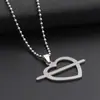 Collar de joyería de comercio exterior europeo y americano para hombre, colgante de acero de titanio, collar largo coreano de acero inoxidable, cadena de suéter para niña