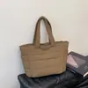 Bolsa tote casual da moda estilo coreano, bolsa de ombro, grande capacidade, design simples, adequada para o trabalho e a escola