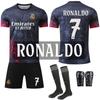 Uniforme de Entrenamiento de Fútbol 2425 Real Madrid Patrón de Dragón Edición Conmemorativa Especial Negro y Rojo Nueva Fuente No. 9 Mbappé 7 Vinicius