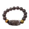 Pulsera de valiente de obsidiana de hielo natural piedra ojo de tigre piedra ojo de tigre pulsera hombre obsidiana fábrica venta directa al por mayor