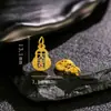 Colgante de Calabaza Pequeña Hueca Estilo Antiguo Chapado en Oro Plata de Ley S925 de Cuerpo Completo Amuleto de Paz DIY de la Suerte y la Prosperidad