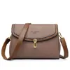 2024 Bolsos Nuevos Moda Femenina Bolsos Pequeños Bolsos Cruzados Primavera y Verano Bolsos de Hombro de Cuero Suave Bolsos de Mujer Bolsos de Hombro