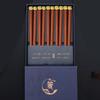 Cinco pares de palillos de madera de alitas de pollo con punta redonda y diez pares de palillos de madera rojos, caja de regalo para festivales, logotipo de la empresa.