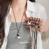Collar Colgante Estrella Geométrica Estilo Ins Coreano Nuevo para Mujer Ligero Lujo Sentido de Alta Gama Cadena para Clavícula Cadena para Suéter de Viaje para Mujer