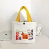 Bolsa de almuerzo casual de moda para el trabajo, Bolsa de mano para regalo de vacaciones, Bolso de lona nuevo, Bolso de mano con tema de caqui
