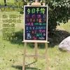 Quadro Negro Pequeno com Suporte de Madeira Maciça para Catering Comercial, Exibição Promocional, Publicidade e Quadro de Ensino e Escrita para Uso Doméstico