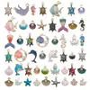 Pingente Gota de Óleo 50 Desenho Animado Vida Marinha Tartaruga Golfinho Estrela do Mar Cavalo Marinho DIY Acessórios para Chaveiro