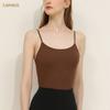 Camisola de Lona para Mulheres, Cor Sólida, Corte Justo, Top sem Mangas, Roupa de Exterior, Moda Sexy para Mulheres