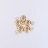 Cuentas de ajuste de acero inoxidable galvanizado de 18 quilates, accesorios de joyería, pulseras, collares, anillos de silicona, cuentas de posicionamiento, directo de fábrica
