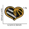 Novo adesivo de tecido bordado de basquete de desenho animado esportivo, etiqueta de tecido, acessório de vestuário, patch bordado para computador em estoque, atacado